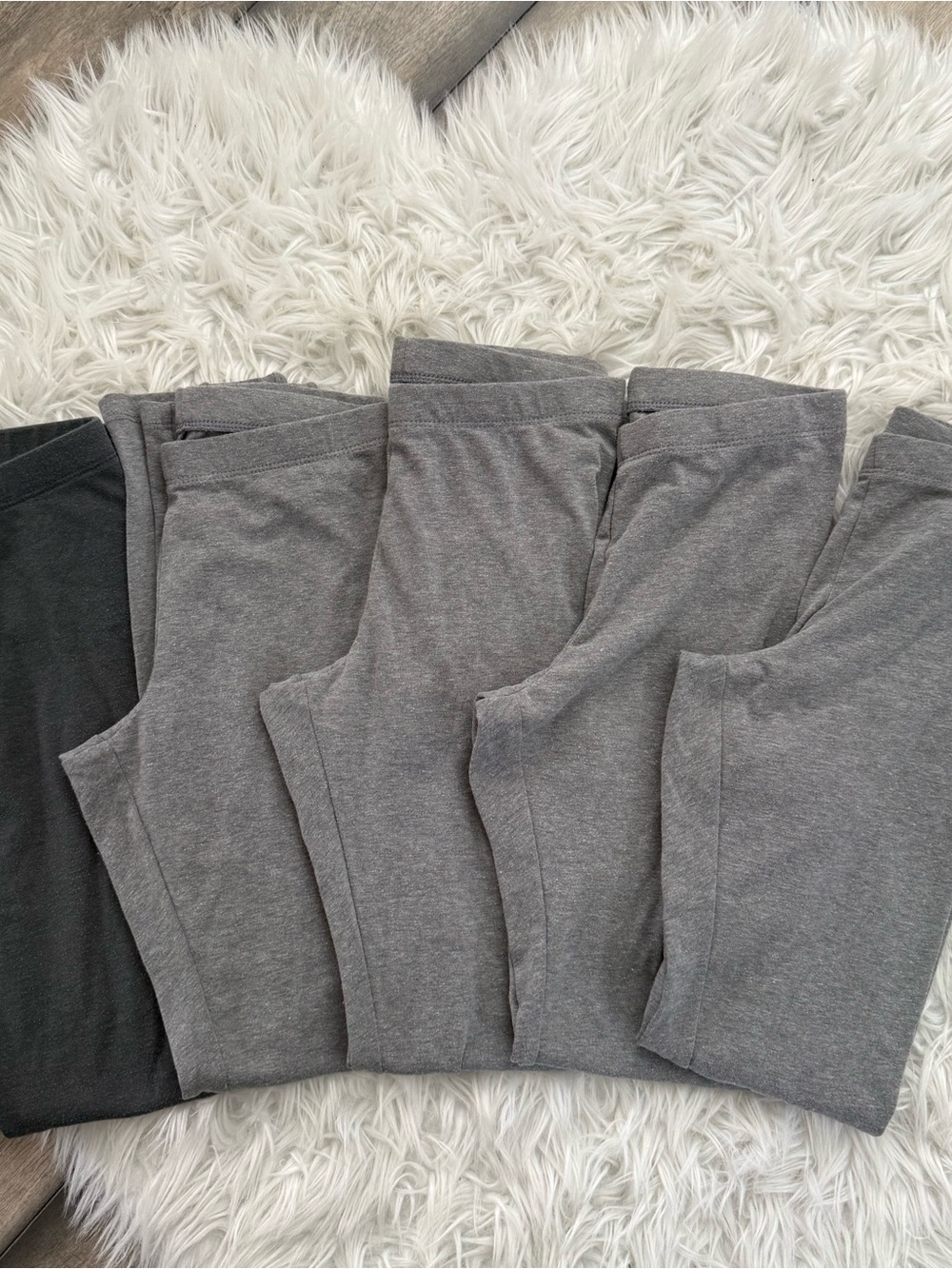 Old Navy Size L 10/12 Gray Stretch Jersey Leggings - Pack of 5